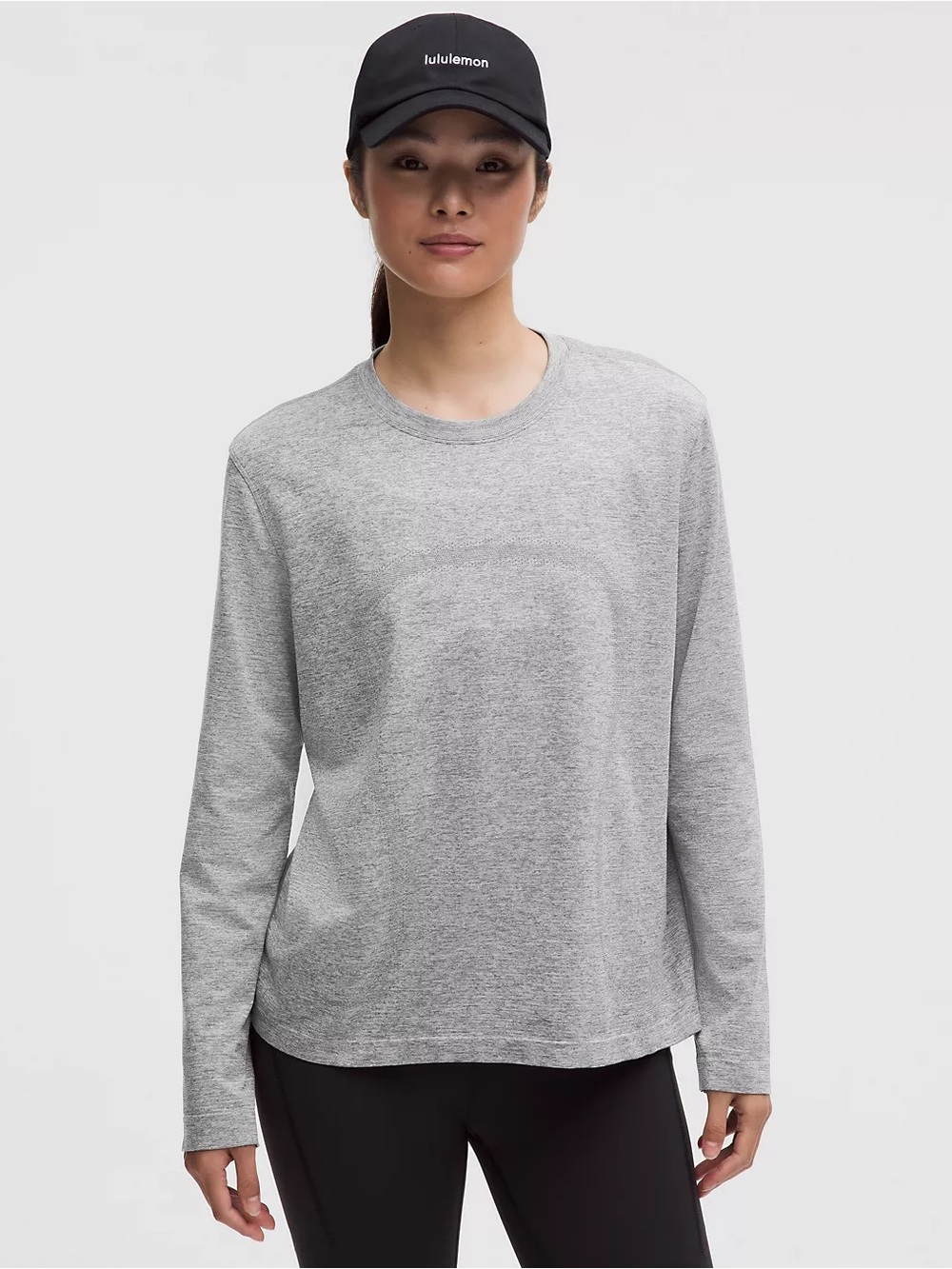 Lululemon Swiftly Relaxed Long Sleeve Shirt Size 8 Slate White Nwt